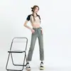 Jeans Rectos de Cintura Alta para Mujer Primavera y Otoño 2026 Elásticos Sueltos Adelgazantes Tallas Grandes Pantalones Cigarrillo Estrechos para Mujeres Petites