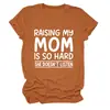 Criando Minha Mãe Amazon Ebay Site Independente Comércio Exterior Transfronteiriço Confortável Simples Camiseta Feminina Gola Redonda Manga Curta