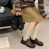 2026 Nuevos Zapatos Pequeños de Cuero Otoñales Estilo Retro para Mujer Estilo Británico Mocasines Planos Estilo Coreano Versátiles Estilo Académico Zapatos Casuales