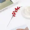 Suministros del Fabricante al por Mayor Flores de Cubo de la Fortuna, Frutas de la Fortuna Simuladas, Frutos de Acebo, Frutas Rojas Grandes, Flores Artificiales, Flores de Exhibición para Sala de Estar de Año Nuevo