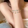 Colar Duplo Camadas Estrela Sol Requintado Corrente Colar Corrente Clavícula Feminina Empilhamento Personalizado Colar High-End Estilo Quente Transfronteiriço