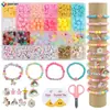 Kit de Materiais para Fazer Pulseira Infantil de Unicórnio Conjunto Acessórios para Joias DIY Contas Soltas Coloridas Artesanal Transfronteiriço
