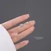 Pendientes de Plata de Ley S925 Xiaoyinjia de Gato de Dibujos Animados Microincrustados Súper Brillantes Completamente Pavimentados con Diamantes para Mujer, Lindos Versátiles de Nicho Moda