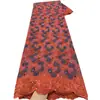 Tela de Encaje Bordado Calado Floral Africano Poliéster-Algodón Voile Suizo Tela para Vestido Vestido de Boda