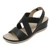 (Agotado, No se resurtirá) Q316-4 Estilo Europeo y Americano 2026 Sandalias de Playa Casuales al Aire Libre Elásticas Simples de Cuña