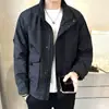 Jaqueta Masculina Primavera e Outono 2024 Nova Chegada Roupa Masculina de Primavera Marca da Moda Marca da Moda Plumpkin Bonito Roupa de Trabalho Jaqueta com Gola Alta Masculina
