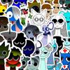 216 Stickers de Caja de Ritmos Sprunki Pintados a Mano Juego de Nicho Pintura Carcasa para Teléfono Móvil Stickers para iPad Resistente al Agua