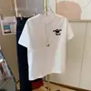 Seda de Leche 2026 Verano Nuevo Blanco Estampado de Cordero Manga Corta Ins Verano Holgado Dibujos Animados Versátil Top para Mujer