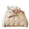 Estilo ins juego de ropa de cama de algodón puro con lunares pequeños juego de cuatro piezas sábana funda de edredón sábana ajustable cama de dormitorio de estudiante juego de tres piezas 3