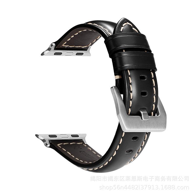 油亮皮黑色-银扣