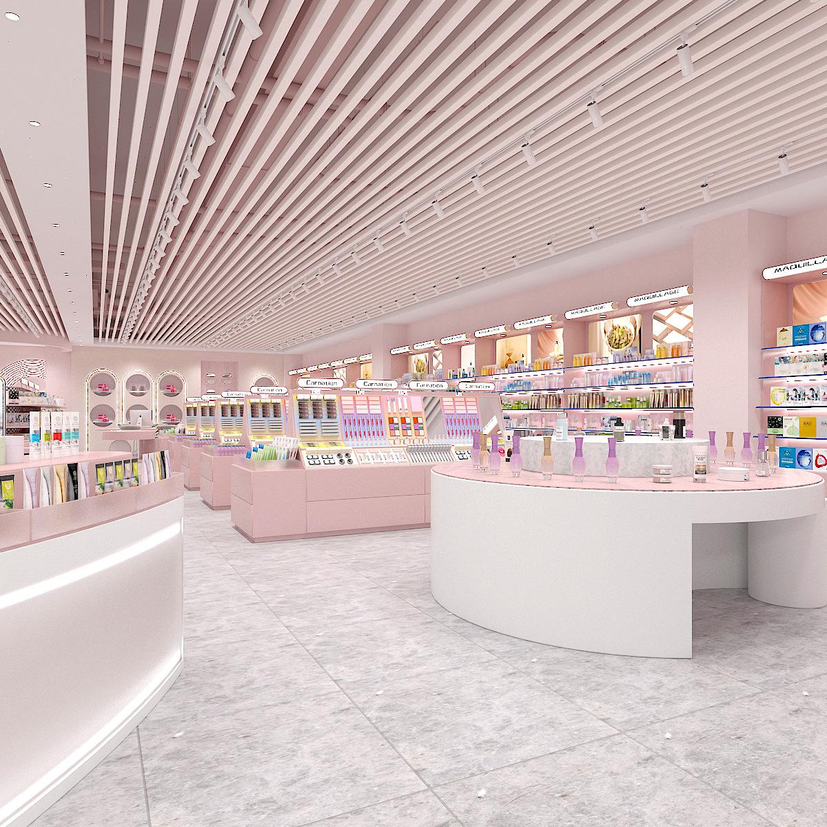 整店输出 化妆品 货架展示柜002