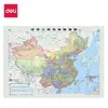 Rompecabezas magnético Deli de mapa de China y del mundo, juguetes educativos para niños de 3 a 6 años