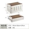 Caja de Almacenamiento para Camping al Aire Libre Transfronteriza Caja Plegable de Plástico Caja de Almacenamiento Doméstica con Tapa de Madera Caja de Almacenamiento para Maletero de Coche