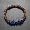 Pulsera popular transfronteriza europea y americana de grava natural y concha de coco para mujer, estilo bohemio retro, pulsera de cuentas de piedra original, nueva