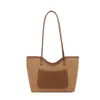 Bolso tote retro de moda transfronterizo para mujer 2026 Otoño nuevo color blocking empalme bolso de hombro único bolso para axila de viaje