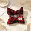 Goma de pelo cuadrada retro francesa para coleta, scrunchie artístico de estilo de hada, bufanda para mujer, accesorios, al por mayor en stock