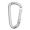 No. Hebilla de alpinismo de aleación de aluminio para exteriores con forma de D, 5 unidades, gancho para equipaje, accesorios de viaje externos, fabricantes al por mayor
