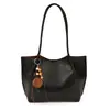 Moda transfronteriza, bolso tote liso de alta gama para mujer, gran capacidad, casual y elegante, bolso de axila, versátil para ir al trabajo, bolso de hombro