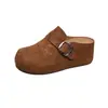 Nuevas sandalias tipo chancla con hebilla 2026 para mujer, con suela gruesa y diseño bohemio, perfectas para primavera y otoño