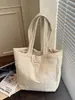 Bolsas para Mulheres 2025 Outono e Inverno Nova Bolsa Tote de Algodão de Grande Capacidade Estilo Coreano Simples Leve Bolsa de Ombro