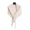 Chal de Mezcla de Lana para Mujer, Bufanda Triangular, Chal Tejido para Otoño e Invierno, Cálido y de Estilo Bohemio