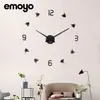 Amazon Productos Explosivos Calientes Reloj de Pared DIY Más Vendido Hogar Simple Moda 3D Sin Clavos Creativo Reloj de Pared Grande