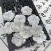 25mm Concha Rosa Cuatro Colores Natural Rosa Mariposa Concha Camelia Flor Tallada Pendientes Broche Accesorios Concha Material DIY
