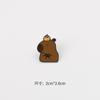 Crachá Capivara Desenho Animado Fofo Broche de Capivara Fivela de Pino de Metal Decoração de Crachá Acessórios Personalizados para Mochila