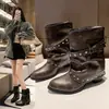 Botas negras de tacón alto para mujer, nuevo estilo otoño 2026, talla pequeña, combinadas con faldas, efecto adelgazante, estilo coreano, botines
