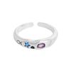 900 Estilo K Ins Nicho Diseño de Lujo Accesible Geométrico Versátil Anillo de Circonita Micropavé Plata Esterlina S925 Textura Femenina