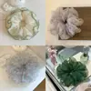 Névoa de Verão~Scrunchie de Organza Verde Menta para Mulheres, Acessório de Cabelo Elegante e Estiloso, Novo Elástico para Coque