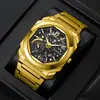 2025 Nuevo Reloj Deportivo Versátil para Hombre con Correa de Acero Negocio Casual Mecánico Cuarzo Reloj Venta al por Mayor