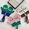 Guantes de invierno para niños y niñas Bebés niños y niñas Lindo rostro sonriente Cálido invierno para niños forrado de vellón Cuello de punto