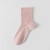 Calcetines de Fibra de Bambú para Mujer Calcetines Medios Ins Anti-Sudor Transpirables Calcetines de Color Sólido Combinan con Todo Resistentes al Sudor Algodón de Bambú Calcetines sin Costuras para Mujer