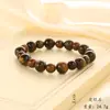 Pulseira de ágata simples tecida à mão com contas de pedra olho de tigre para meninas, pulseira curinga de alto senso, atacado