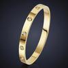 Pulsera de Acero de Titanio con Estrella de Diez Puntas Estilo Europeo y Americano para Mujer, Pulsera de Acero Inoxidable Incrustada con Diamantes, Joyería Versátil y Elegante al por Mayor