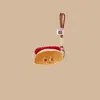 Llavero de Muñeco de Comida Divertido Colgante de Peluche Muñeco de Planta Hamburguesa Papas Fritas Muñeco de Queso Colgante Galleta