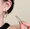 Brincos de Zircônia Pérola Onda Prateada para Mulheres 2025 Novos Brincos Afinadores para Rosto Redondo Brincos de Stud Estilo Ocidental de Luxo