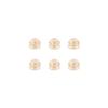 Tapones para los oídos Anticaída Pendientes de Oro Chapado S925 Hamburguesa Silicona Transparente Tapón Trasero Redondo Cabeza Fija Hebilla Anticaída