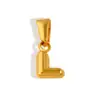 DIY transfronteiriço mini bolha 26 pingentes de letra inglesa aço inoxidável banhado a ouro 18K acessórios de colar atacado
