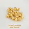 Pulsera Tao Chapada en Cobre Oro 18K Accesorios DIY Cuentas Espaciadoras Color Fuerte Retención Cuentas Calabaza Cuentas Redondas de 10 mm Pulsera Semi-Terminada Cuentas