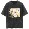 Tóquio Comida Tokyo Ghoul Transfronteiriço Camiseta Lavada Hip-hop Periférico Animação Verão Masculina e Feminina Casual Manga Curta