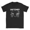 2025 Nova Camiseta Deftones Masculina Feminina Logo Branco Harajuku Gótico Vintage Japonês Algodão