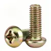 Tornillos de cabeza redonda Phillips zincados, tornillos de cabeza redonda PM grado 6.8, tornillos de cabeza plana para interruptor de regleta M3M4M5M6M8