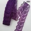 Accesorios de Ropa Encaje, Encaje Bordado de Colores, Encaje de Hilo de Vidrio No Elástico, Aproximadamente 4 cm de Ancho