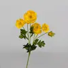 Flores Artificiales Amarillo-Verde para Arreglos en Jarrones de Tienda de Ropa, Vegetación Estilo Jardín de Monet, Materiales Florales para Paisajismo de Escaparates, Exportación