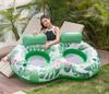 Hamaca de Agua Transfronteriza Reclinable Inflable con Reposabrazos en Forma de U Hamaca de Agua Reclinable Inflable Flotador para Adultos Hamaca de Dos Tubos