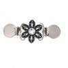 Conjunto de 4 piezas de broche antiexposición para mujer, estilo europeo y americano, con clip para suéter, cárdigan de flores vintage, bufanda de seda, hebilla, accesorios ajustados a la cintura