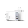 Carregador de celular padrão europeu PD45W, carregamento rápido porta dupla A+C, adequado para dispositivos Apple e Android, cabeça de carregamento rápido certificada CE