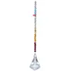 6 Peças Lustre de Cristal Prisma Pendurado Apanhador de Sol Janela Casa Jardim Cristal Colorido Pendente Sino de Vento